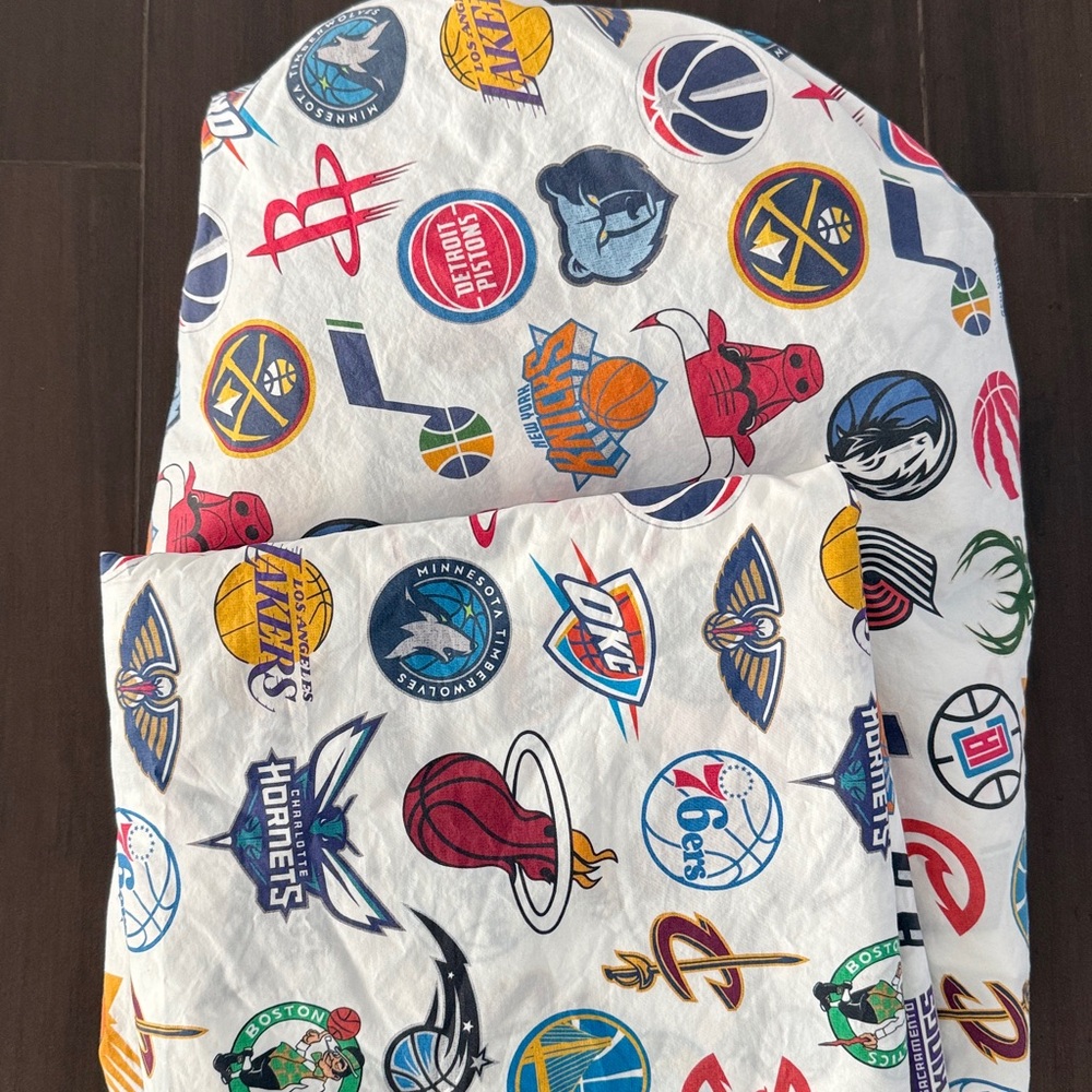 Pottery Barn Kids Organic NBA Full Sheets - Picture 6 of 7